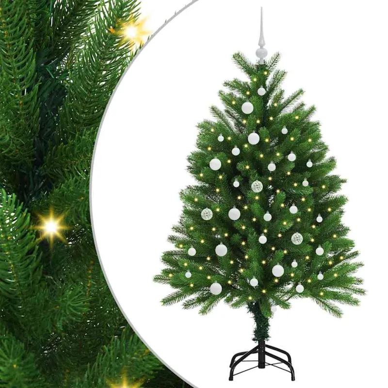 Kalėdų eglutė su 150 LED s stovu Žalia 120 cm PE