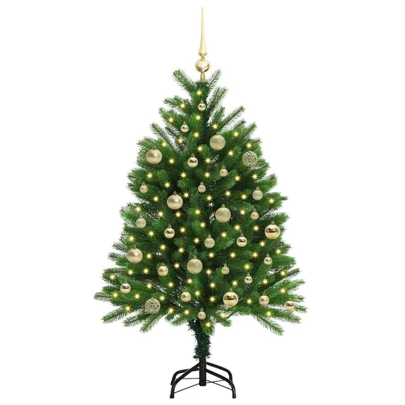 Kalėdų eglutė su 150 LED s stovu Žalia 120 cm PE