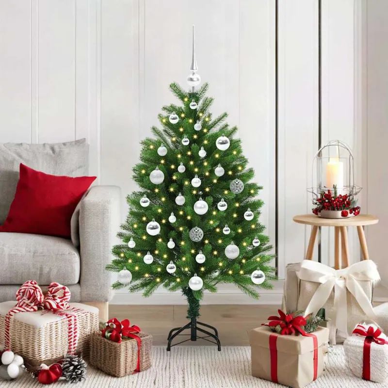 Kalėdų eglutė su 150 LED s stovu Žalia 120 cm PE