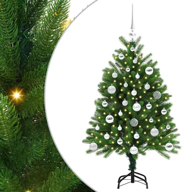 Kalėdų eglutė su 150 LED s stovu Žalia 120 cm PE