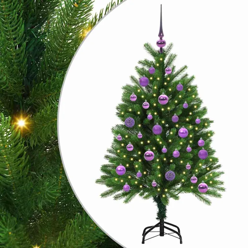 Kalėdų eglutė su 150 LED s stovu Žalia 120 cm PE
