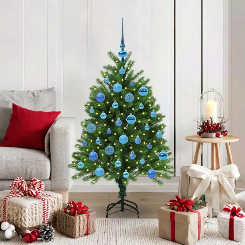 Kalėdų eglutė su 150 LED s stovu Žalia 120 cm PE