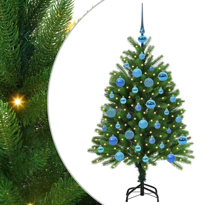 Kalėdų eglutė su 150 LED s stovu Žalia 120 cm PE
