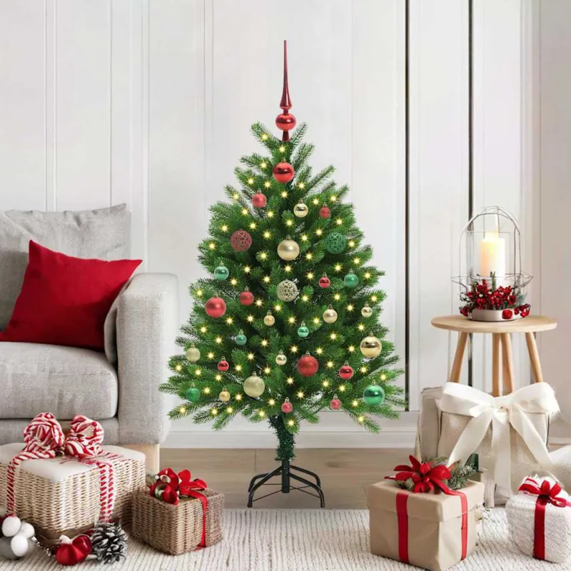 Kalėdų eglutė su 150 LED s stovu Žalia 120 cm PE