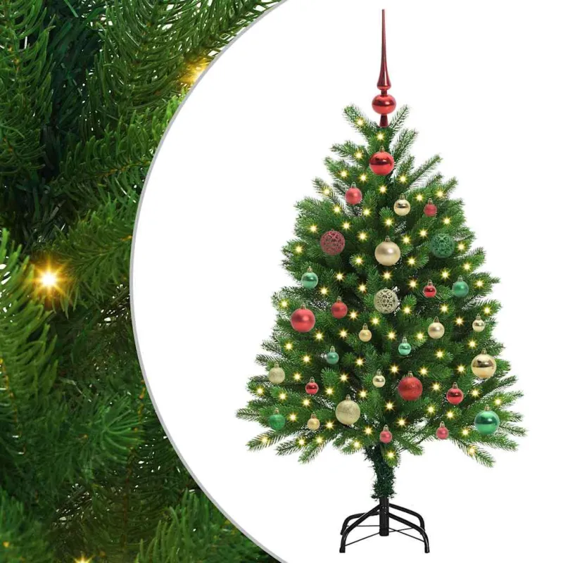 Kalėdų eglutė su 150 LED s stovu Žalia 120 cm PE