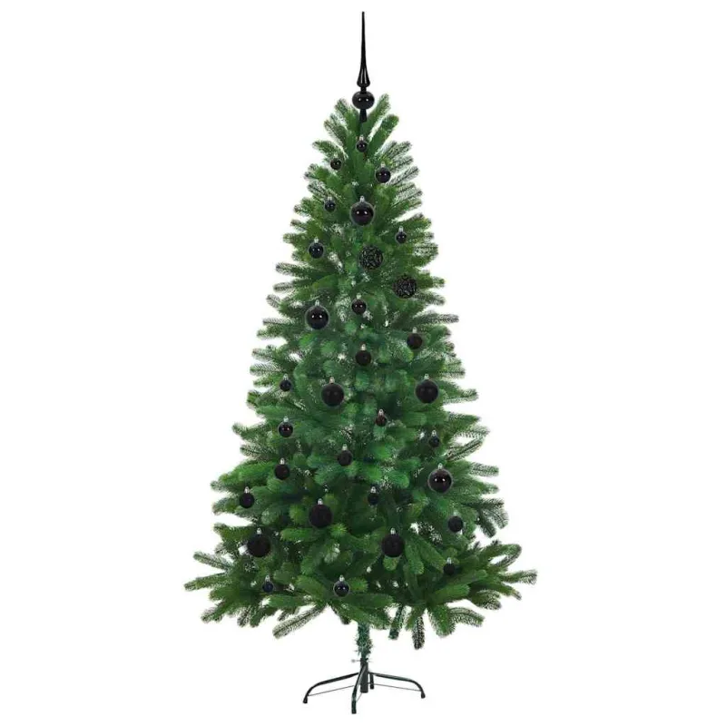 Kalėdų eglutė su 150 LED s stovu Žalia 150 cm PE