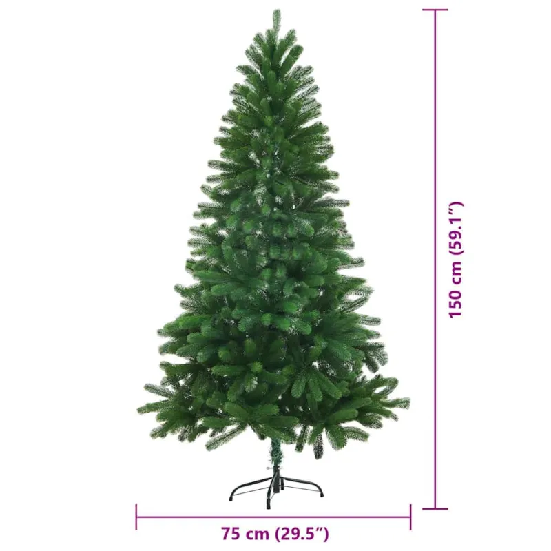 Kalėdų eglutė su 150 LED s stovu Žalia 150 cm PE
