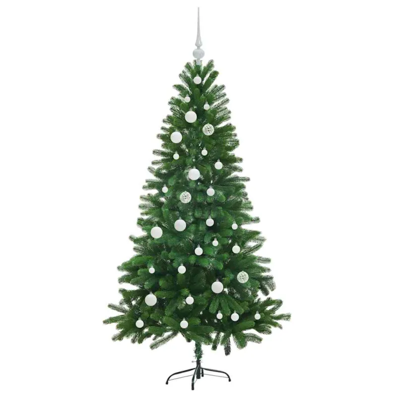 Kalėdų eglutė su 150 LED s stovu Žalia 150 cm PE