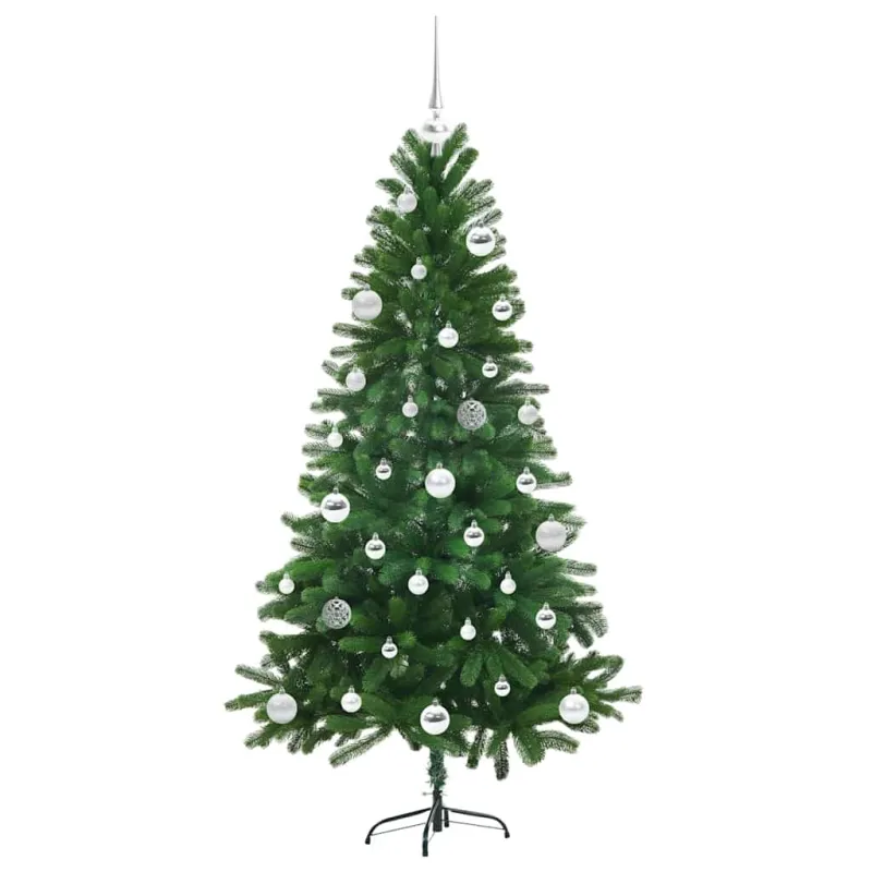 Kalėdų eglutė su 150 LED s stovu Žalia 150 cm PE