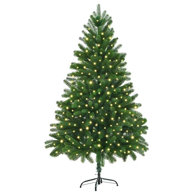 Kalėdų eglutė su 300 LED s stovu Žalia 180 cm PE