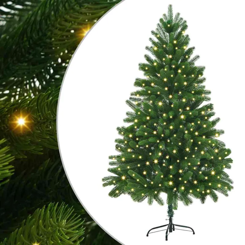 Kalėdų eglutė su 300 LED s stovu Žalia 180 cm PE
