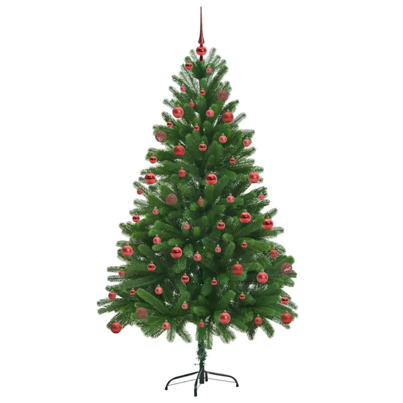 Kalėdų eglutė su 300 LED s stovu Žalia 180 cm PE