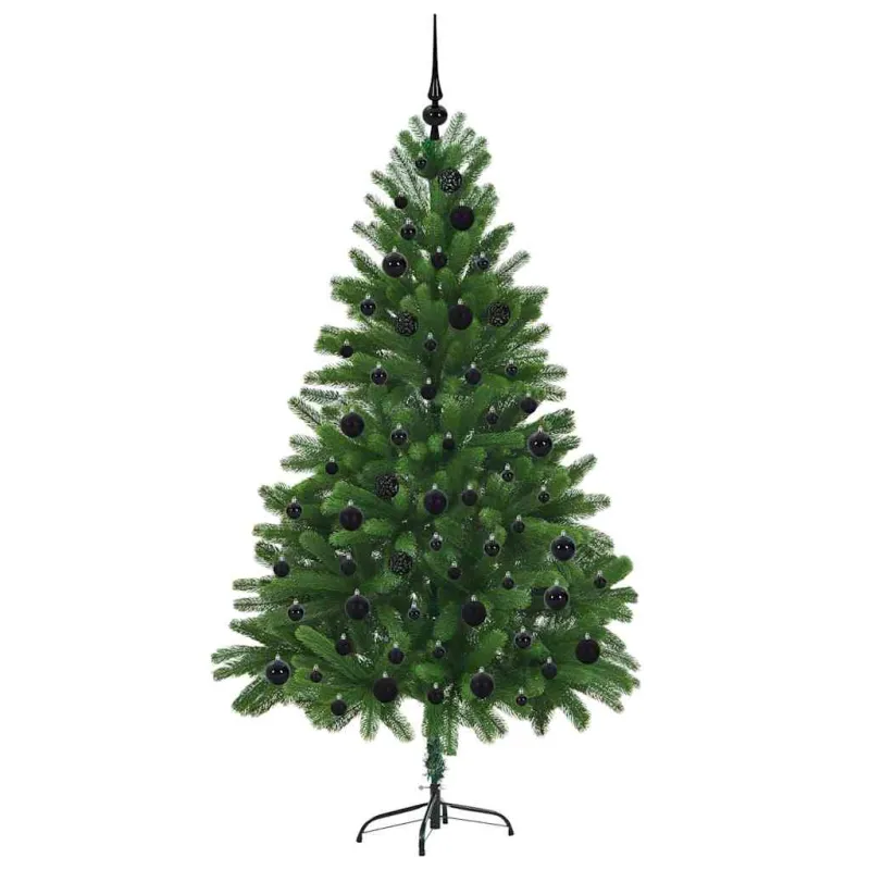 Kalėdų eglutė su 300 LED s stovu Žalia 180 cm PE