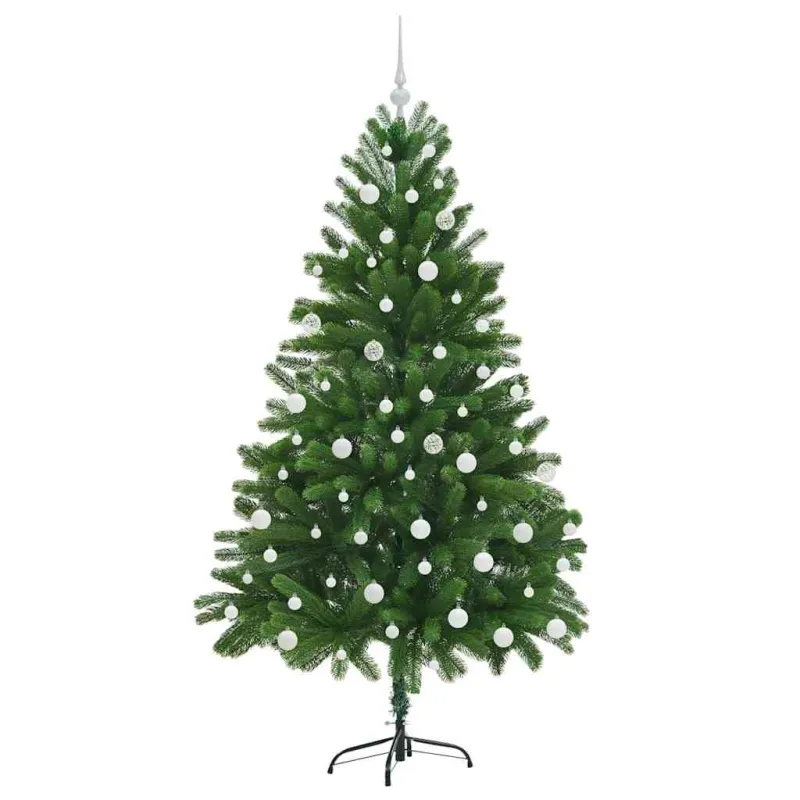 Kalėdų eglutė su 300 LED s stovu Žalia 180 cm PE
