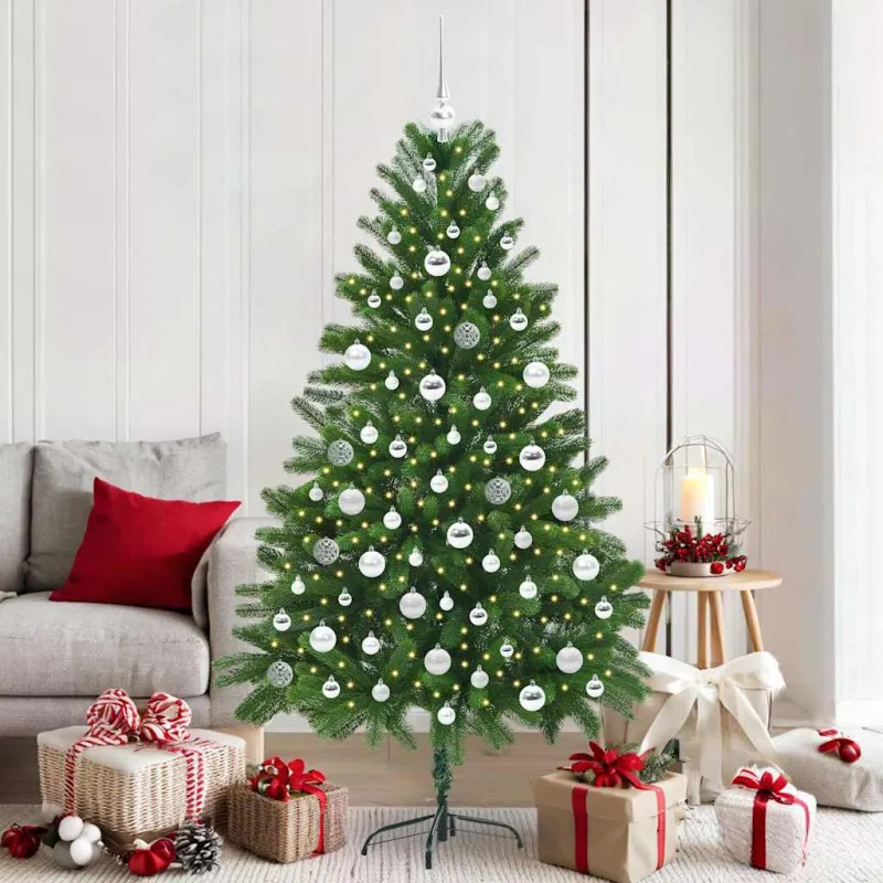 Kalėdų eglutė su 300 LED s stovu Žalia 180 cm PE