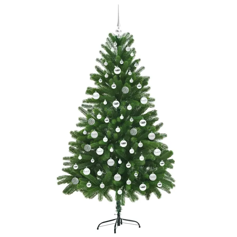 Kalėdų eglutė su 300 LED s stovu Žalia 180 cm PE
