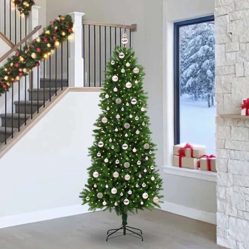 Kalėdų eglutė su 300 LED s stovu Žalia 240 cm PE