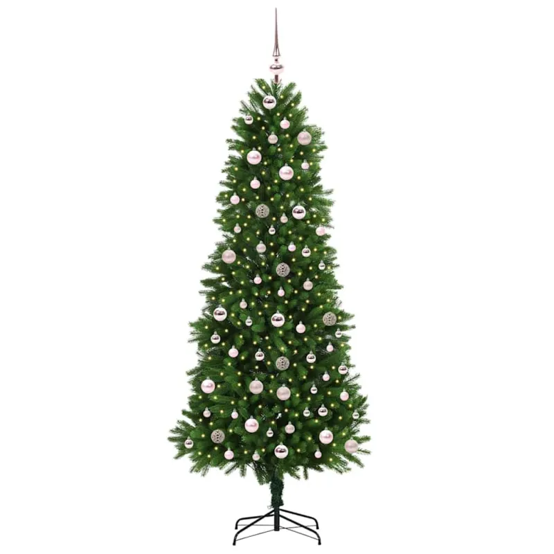 Kalėdų eglutė su 300 LED s stovu Žalia 240 cm PE