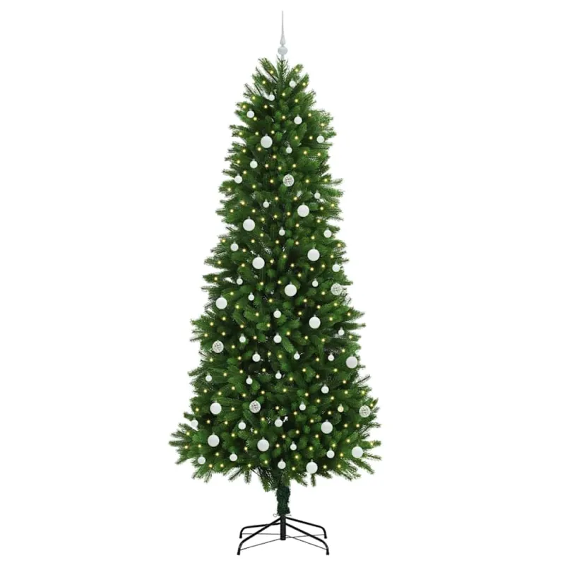 Kalėdų eglutė su 300 LED s stovu Žalia 240 cm PE