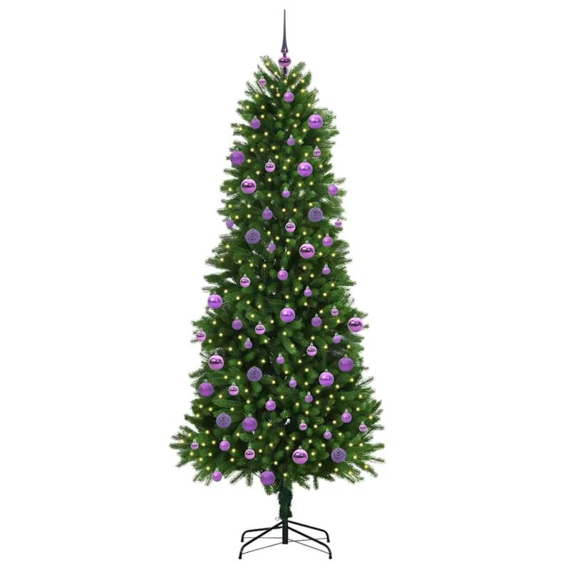 Kalėdų eglutė su 300 LED s stovu Žalia 240 cm PE