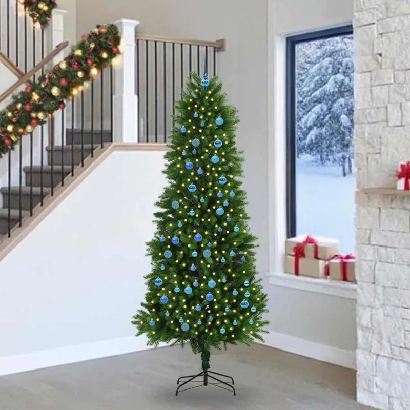 Kalėdų eglutė su 300 LED s stovu Žalia 240 cm PE