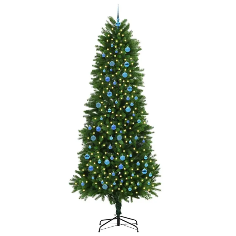 Kalėdų eglutė su 300 LED s stovu Žalia 240 cm PE