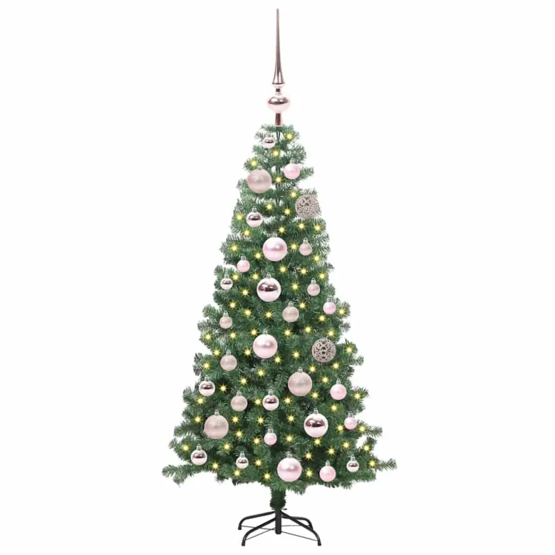Kalėdų eglutė su 150 LED s stovu Žalia 120 cm PVC