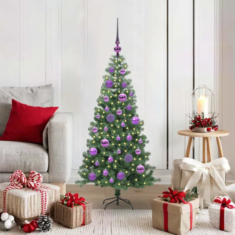 Kalėdų eglutė su 150 LED s stovu Žalia 120 cm PVC