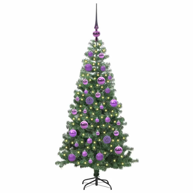 Kalėdų eglutė su 150 LED s stovu Žalia 120 cm PVC