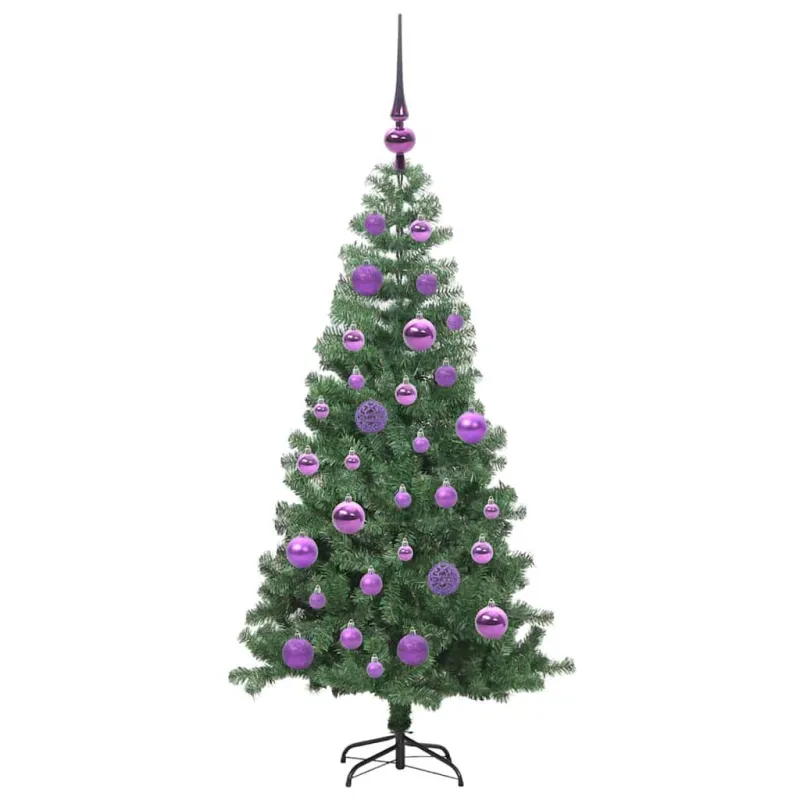 Kalėdų eglutė su 150 LED s stovu Žalia 120 cm PVC