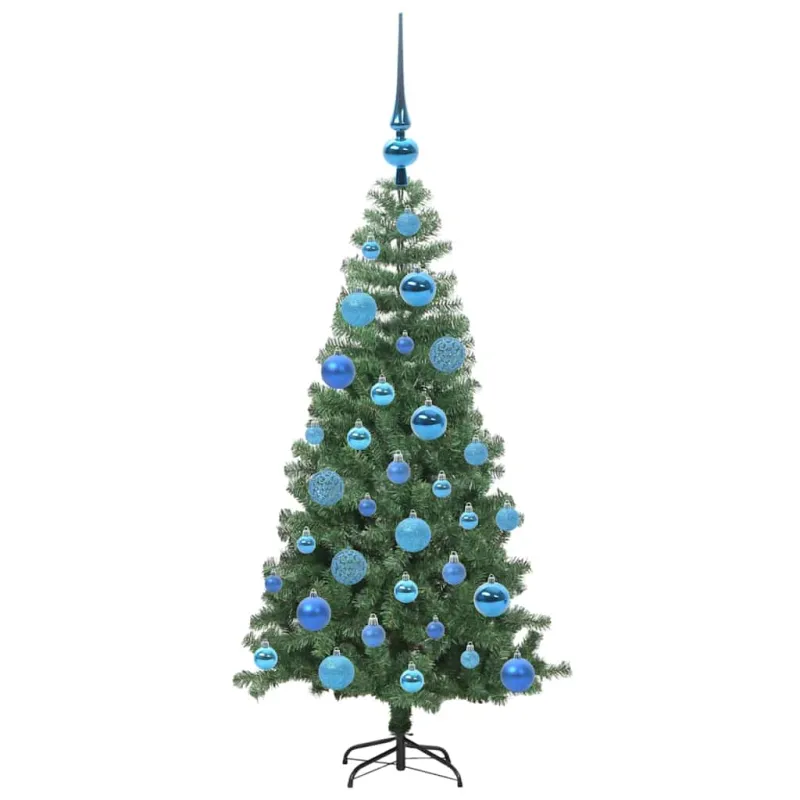 Kalėdų eglutė su 150 LED s stovu Žalia 120 cm PVC