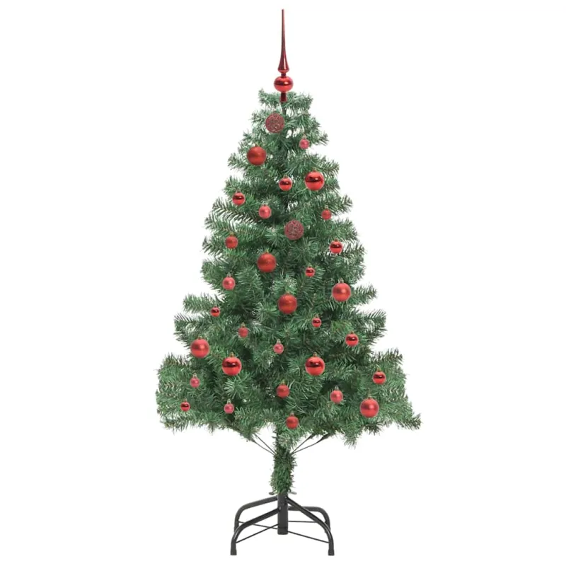 Kalėdų eglutė su 150 LED s stovu Žalia 150 cm PVC