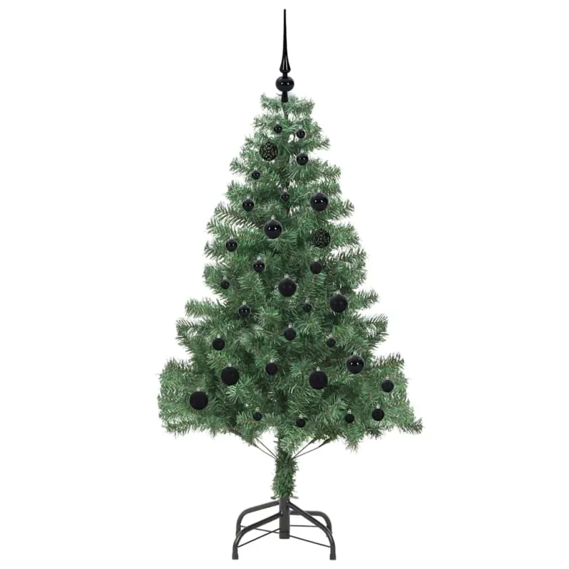 Kalėdų eglutė su 150 LED s stovu Žalia 150 cm PVC