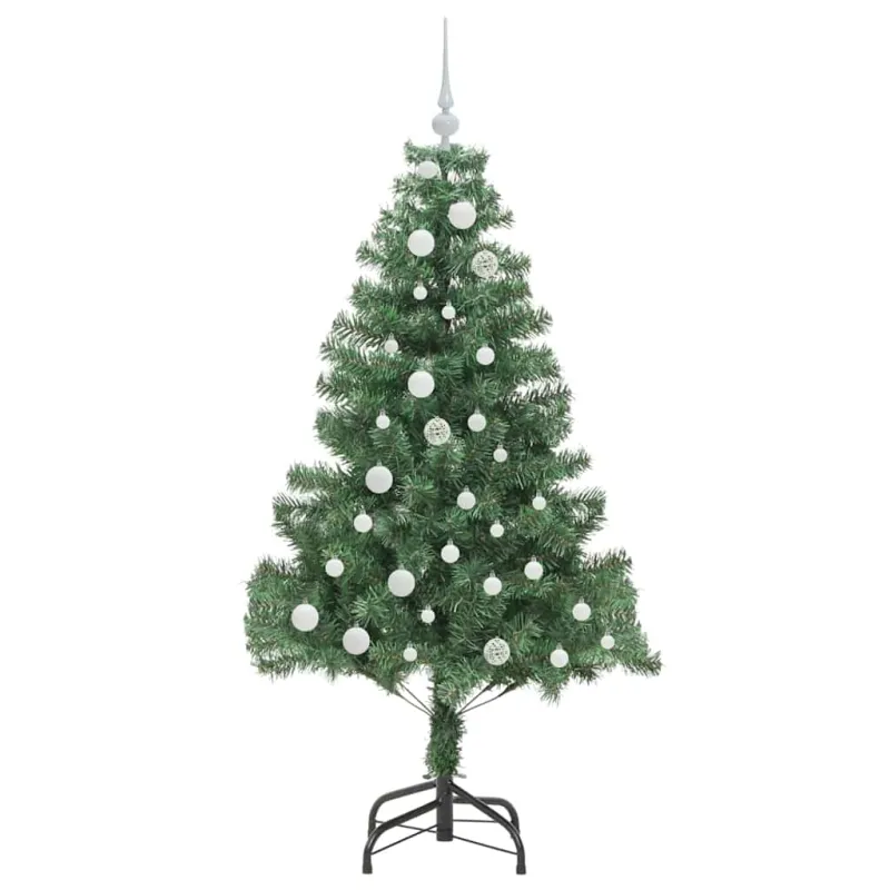 Kalėdų eglutė su 150 LED s stovu Žalia 150 cm PVC