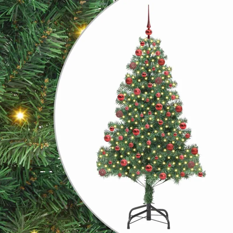 Kalėdų eglutė su 300 LED s stovu Žalia 180 cm PVC