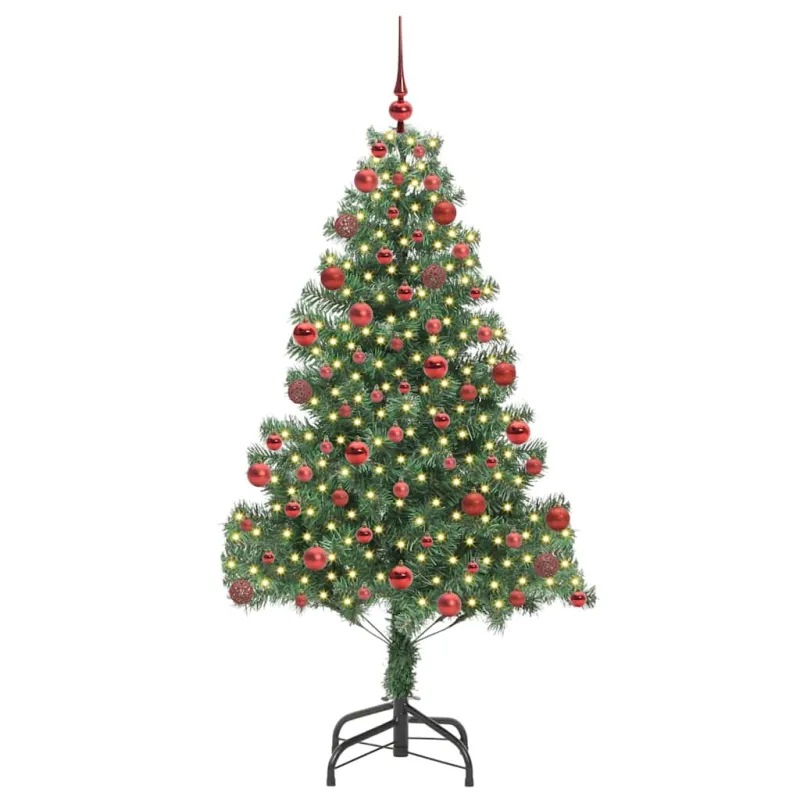 Kalėdų eglutė su 300 LED s stovu Žalia 180 cm PVC