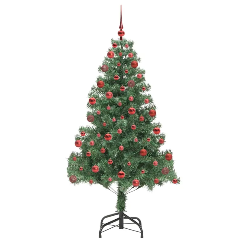 Kalėdų eglutė su 300 LED s stovu Žalia 180 cm PVC