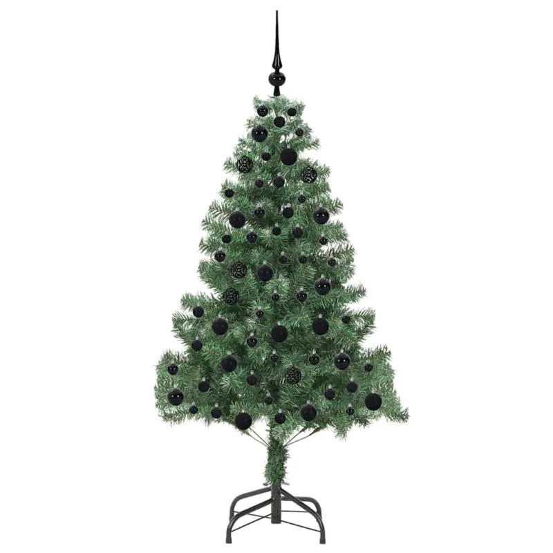 Kalėdų eglutė su 300 LED s stovu Žalia 180 cm PVC