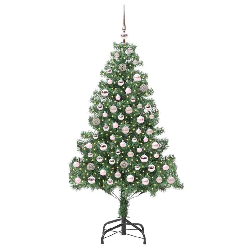 Kalėdų eglutė su 300 LED s stovu Žalia 180 cm PVC