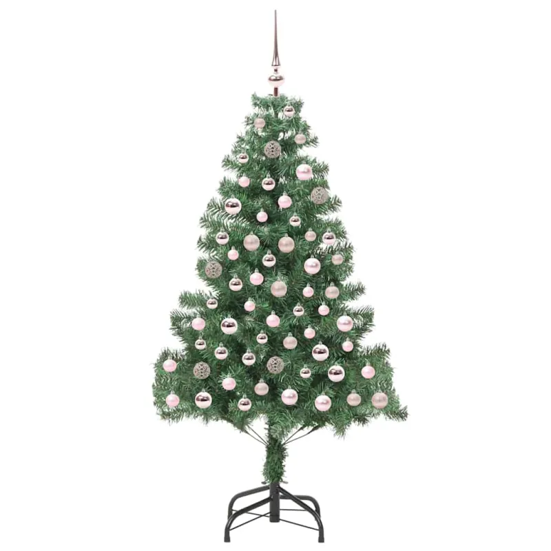 Kalėdų eglutė su 300 LED s stovu Žalia 180 cm PVC