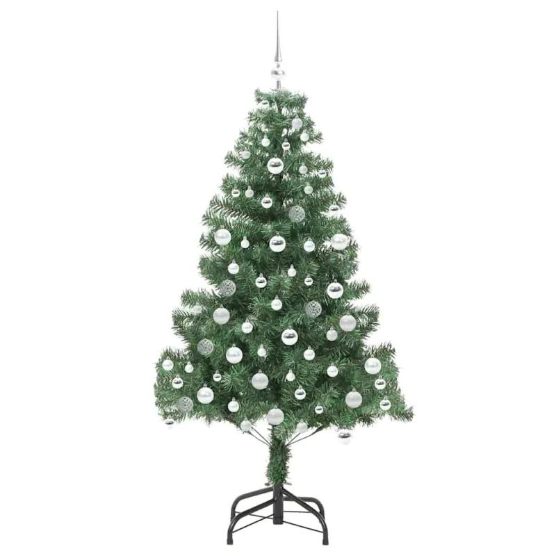 Kalėdų eglutė su 300 LED s stovu Žalia 180 cm PVC