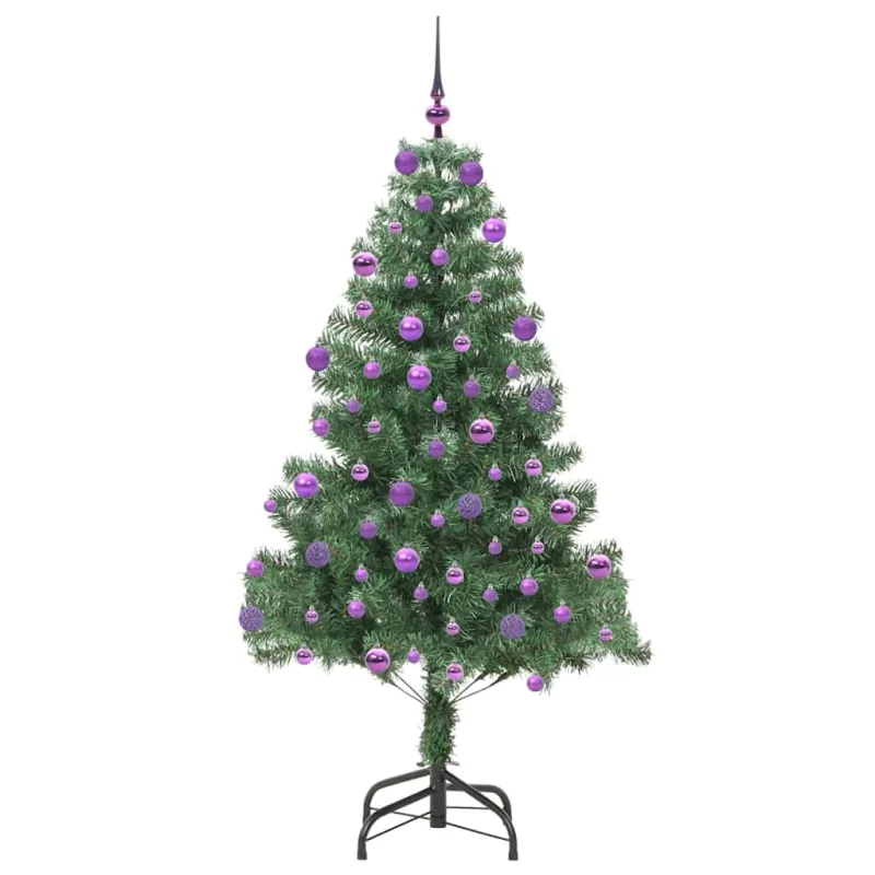 Kalėdų eglutė su 300 LED s stovu Žalia 180 cm PVC
