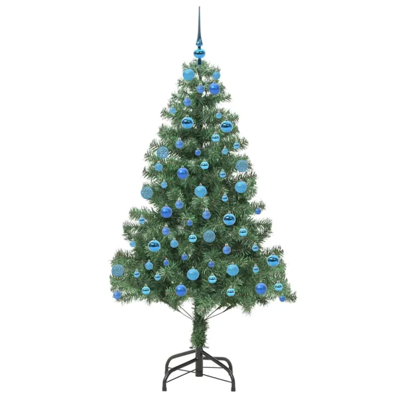Kalėdų eglutė su 300 LED s stovu Žalia 180 cm PVC