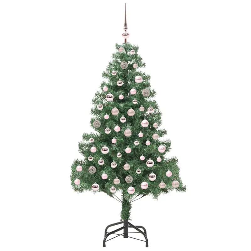 Kalėdų eglutė su 300 LED s stovu Žalia 210 cm PVC