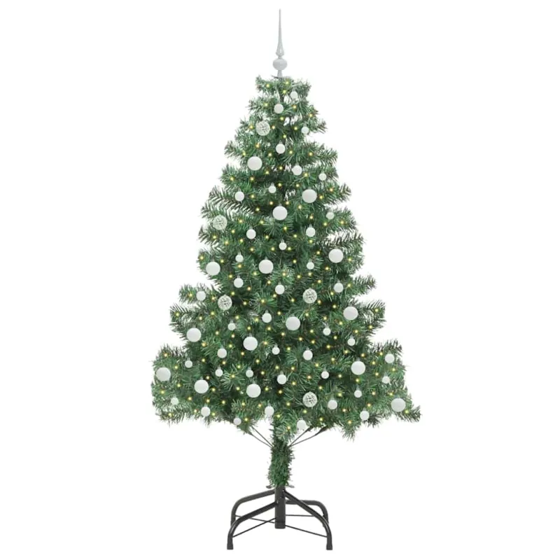 Kalėdų eglutė su 300 LED s stovu Žalia 210 cm PVC
