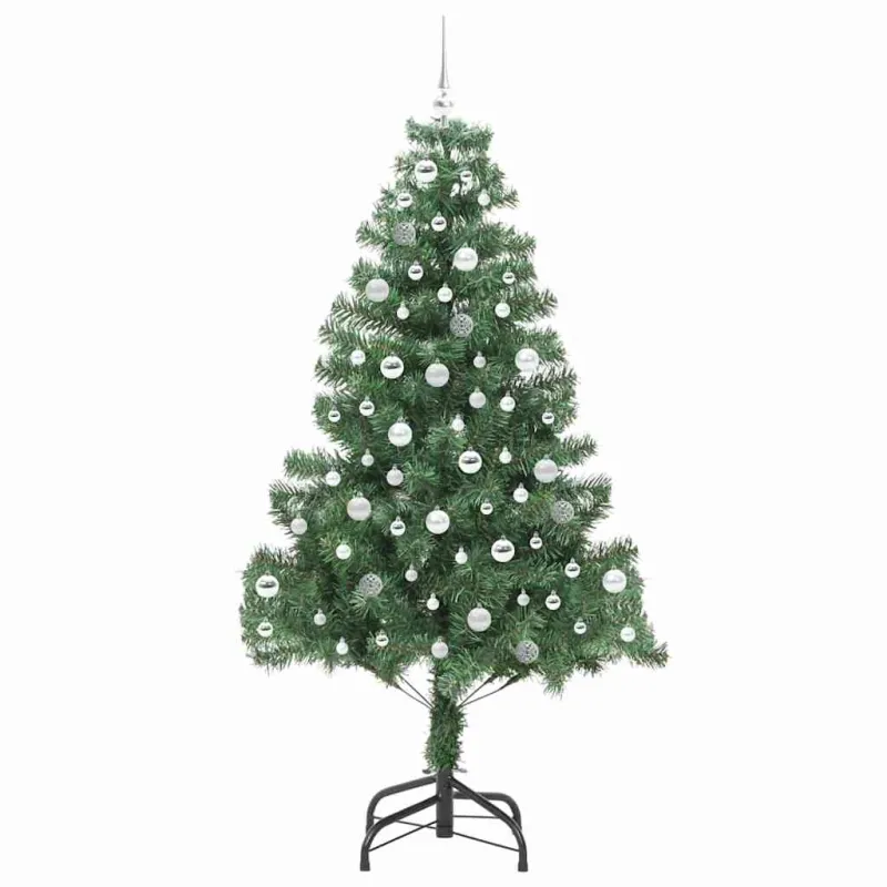 Kalėdų eglutė su 300 LED s stovu Žalia 210 cm PVC