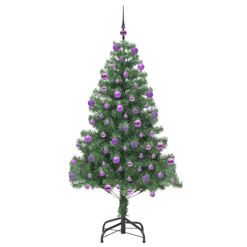 Kalėdų eglutė su 300 LED s stovu Žalia 210 cm PVC