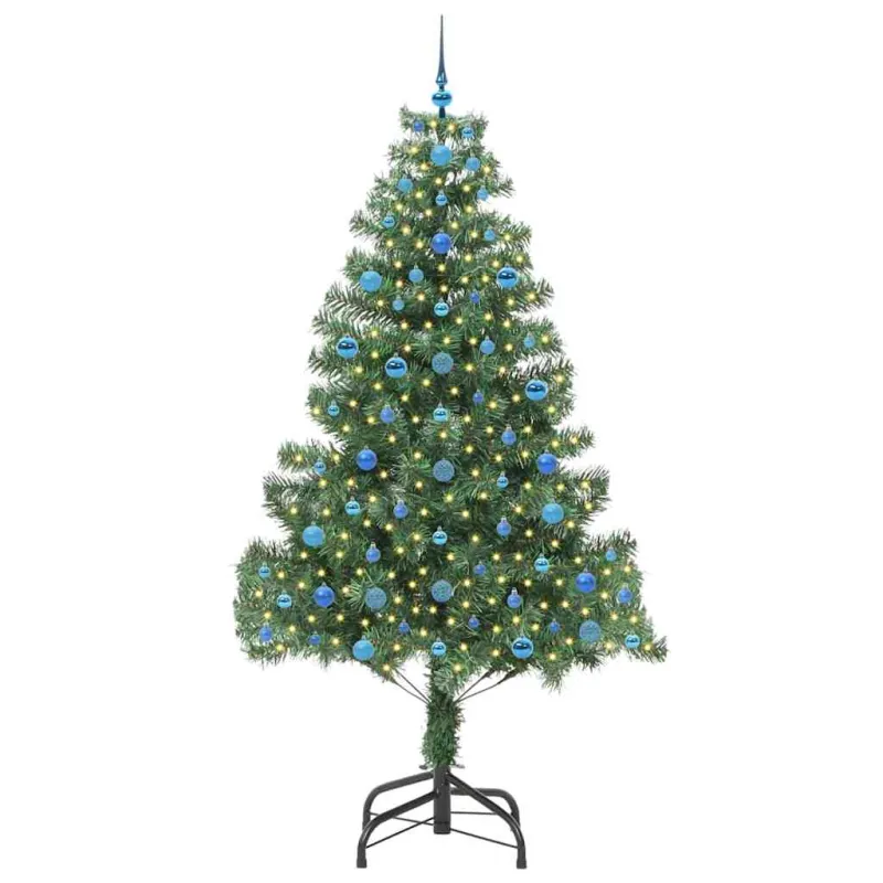 Kalėdų eglutė su 300 LED s stovu Žalia 210 cm PVC