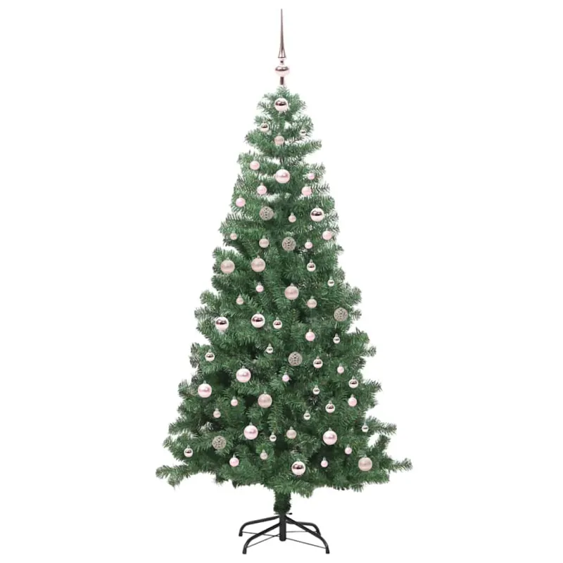 Kalėdų eglutė su 300 LED s stovu Žalia 240 cm PVC