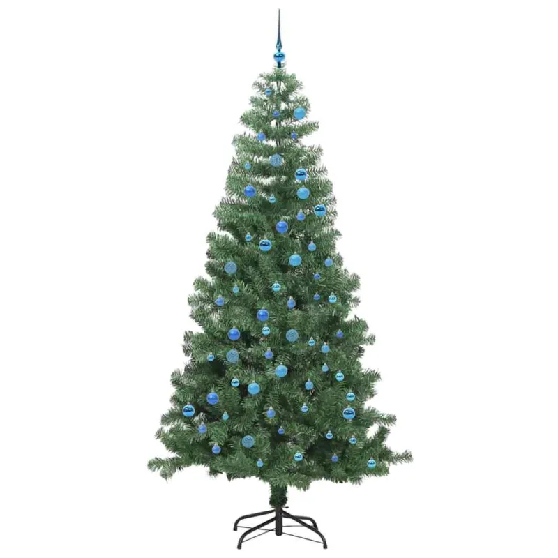 Kalėdų eglutė su 300 LED s stovu Žalia 240 cm PVC